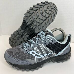 Saucony Excursion TR 14 Trail Running Shoes Sz 6.5 Wide Womens Gray S10585-27